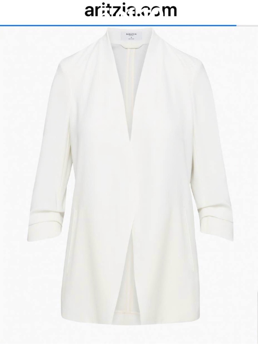 Babaton Cream Open-Front Blazer Jacket